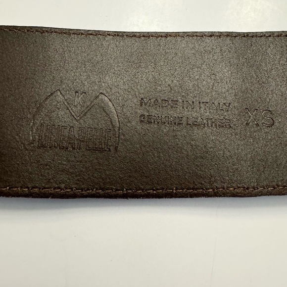 Linea Pelle Wide Croc Embossed Leather Belt Rhinestone Vintage Ruby Red -Fall 24 - Picture 10 of 11